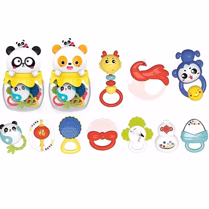 مجموعه جغجغه و دندانگیر 10 تکه  پاندا