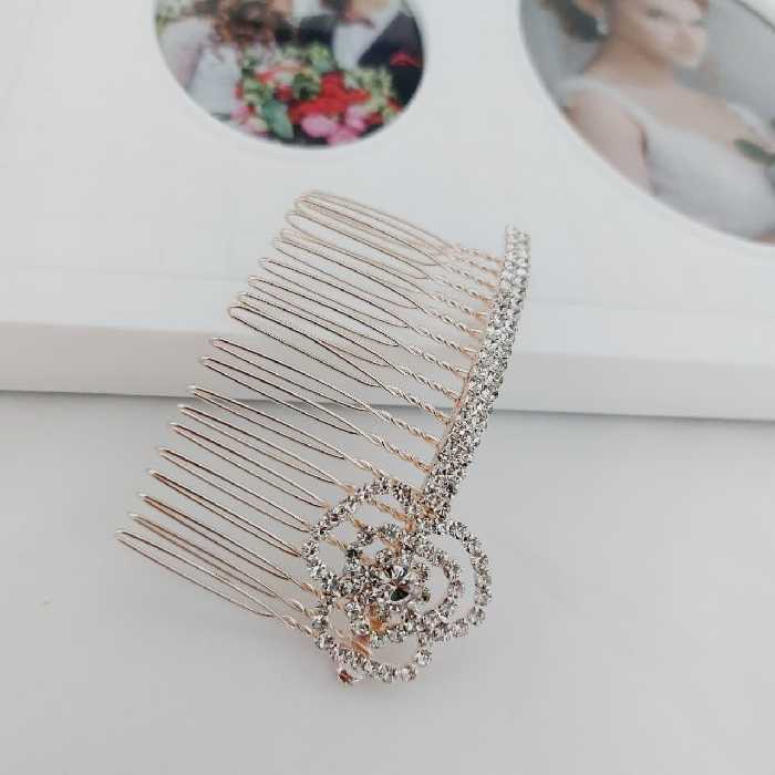 شانه سر کد10821طرح جواهر.آبکاری طلا.رنگ ثابت.ضدحساسیت