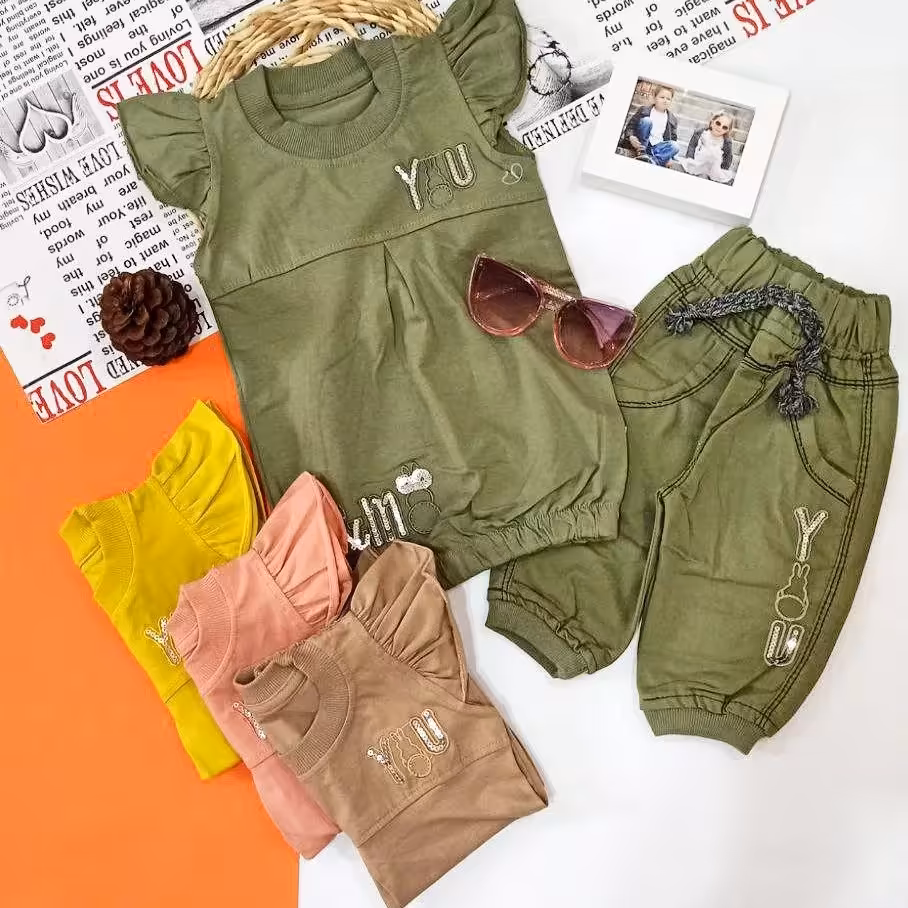 تاپ شلوارک کتان