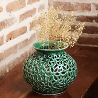 گلدان تمام مشبک سرامیکی ( سایز متوسط  ) 