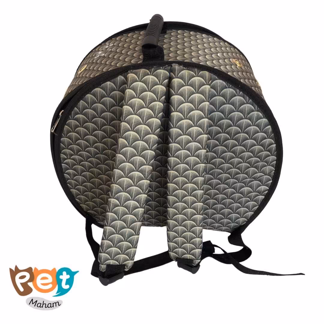 کیف حمل پرنده سایز متوسط طلق دار دارای کفی جهت نظافت دارای بند کوله و دسته برای حمل اسان مناسب همه پرندگان