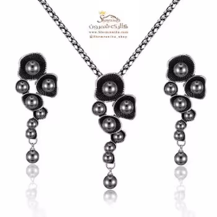 نیم ست گل و مروارید SET067B0