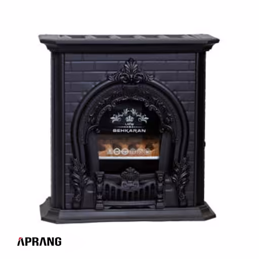 بخاری گازی بهکاران طرح شومینه مدل پرنس T-30000 ظرفیت 30000-مشکی