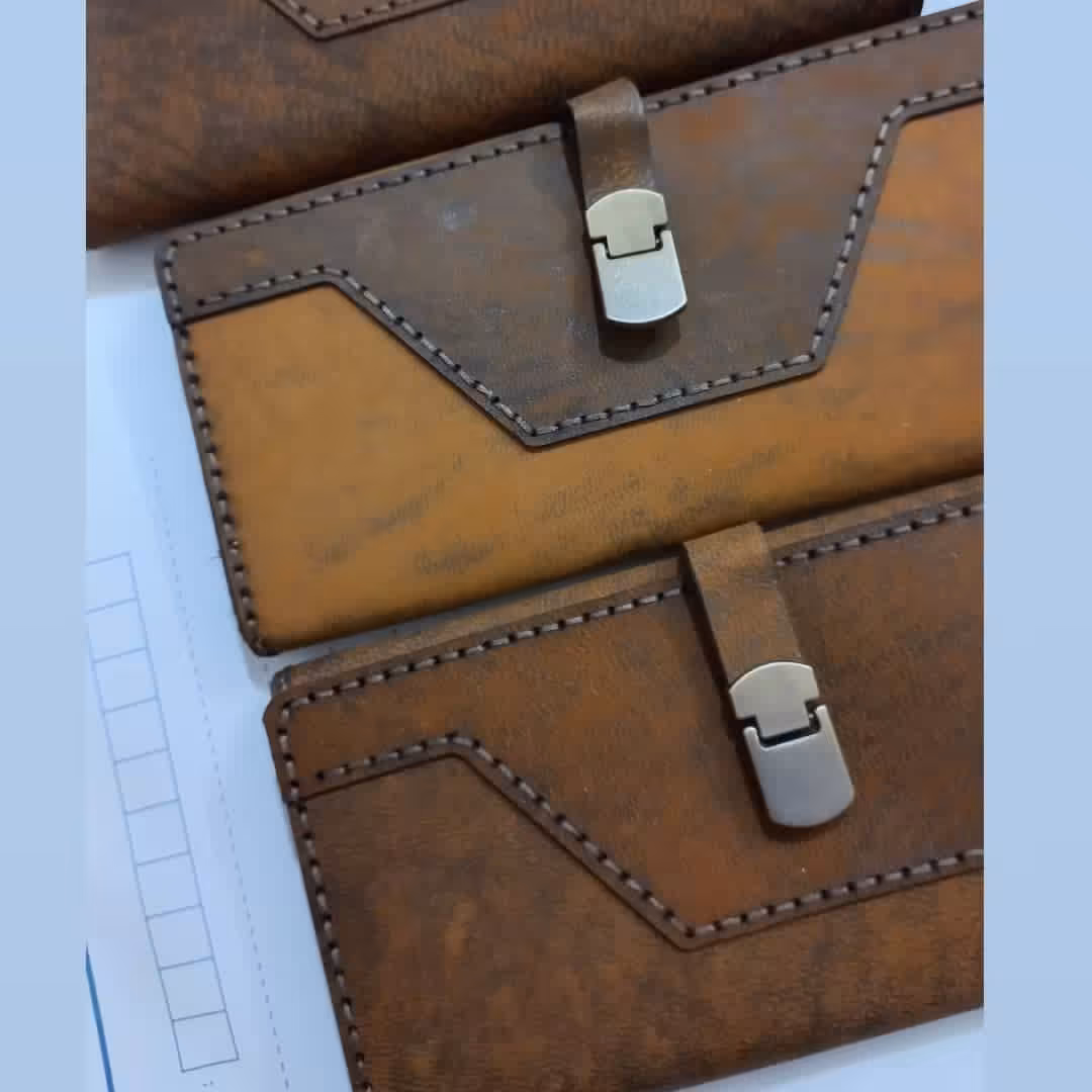 کـیف پول چرم طبیعی دست دوز دباغی