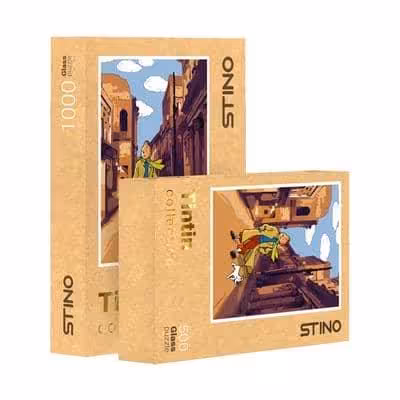 پازل شیشه ای استینو 500 تکه طرح تن تن (کد 19103)