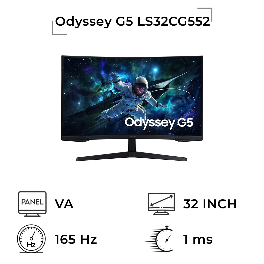 مانیتور سامسونگ مدل Odyssey G5 LS32CG552 سایز 32 اینچ