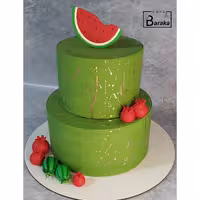 ماکت کیک  فوندانت دوطبقه یلدایی
