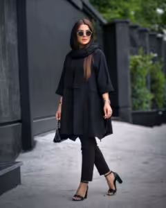 مانتو دخترانه کرپ مدل آیدا کاربردی جنس بابوس