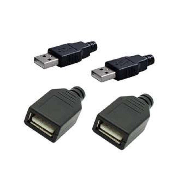 فیش نری و مادگی یو اس بی USB بسته 4 عددی از هر کدام دو عدد
