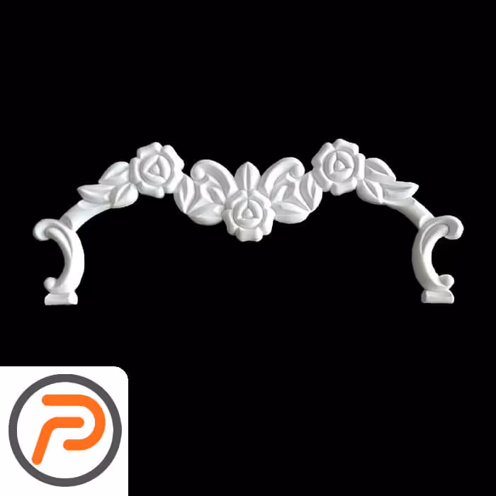 گل تزئینی طرح منبت pvc کد 137