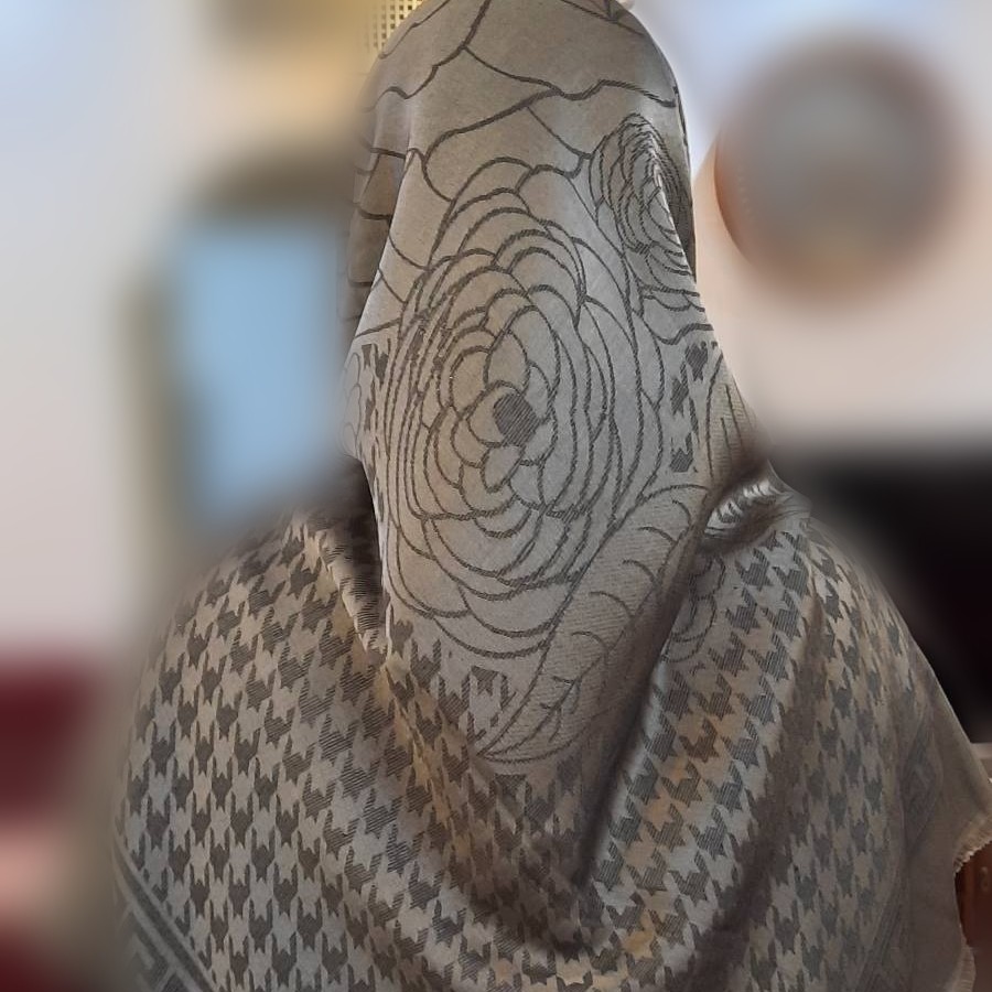 روسری نخی ابریشم ژاکارد قواره 140