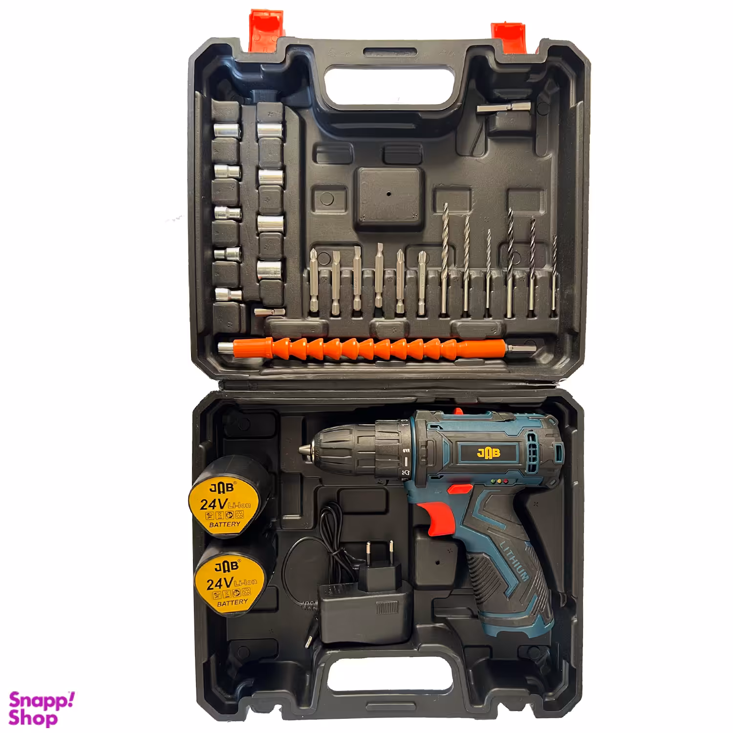 پیچ گوشتی شارژی جاب مدل JBL-2400 NEW مجموعه 35 عددی