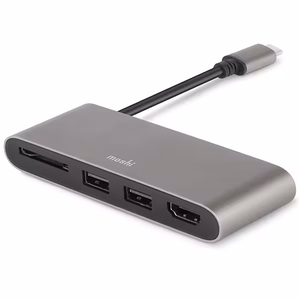 کیت آداپتور MOSHI موشی تبدیل USB-C به HDMI مدل USB-C Multimedia Adapter - Hiapple.ir