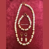 نیمست مروارید طبیعی پرورشی رنگ گلبهی