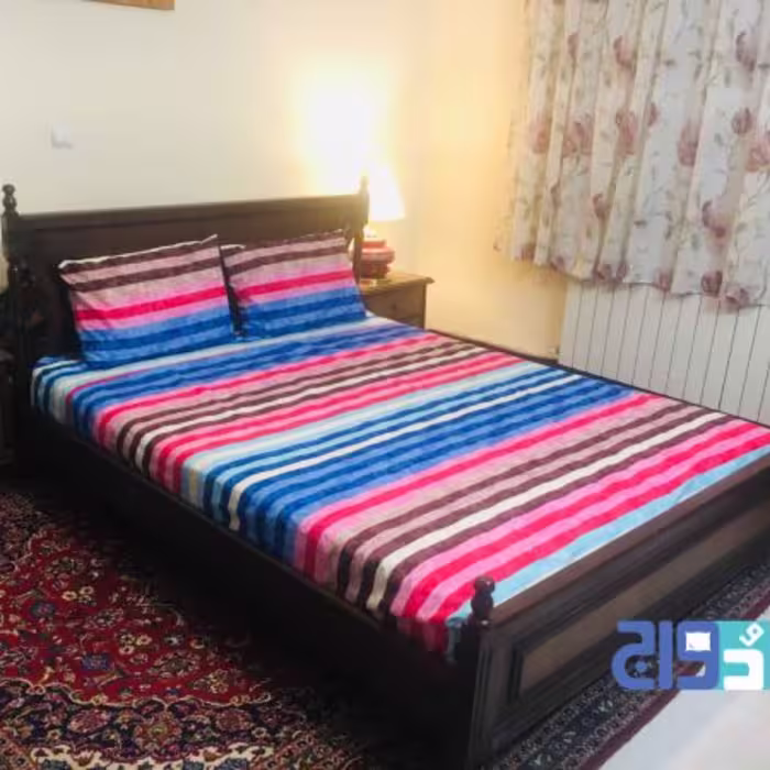 روتختی کشدار تخت دونفره طرح پیام عرض 160(آبی صورتی)
