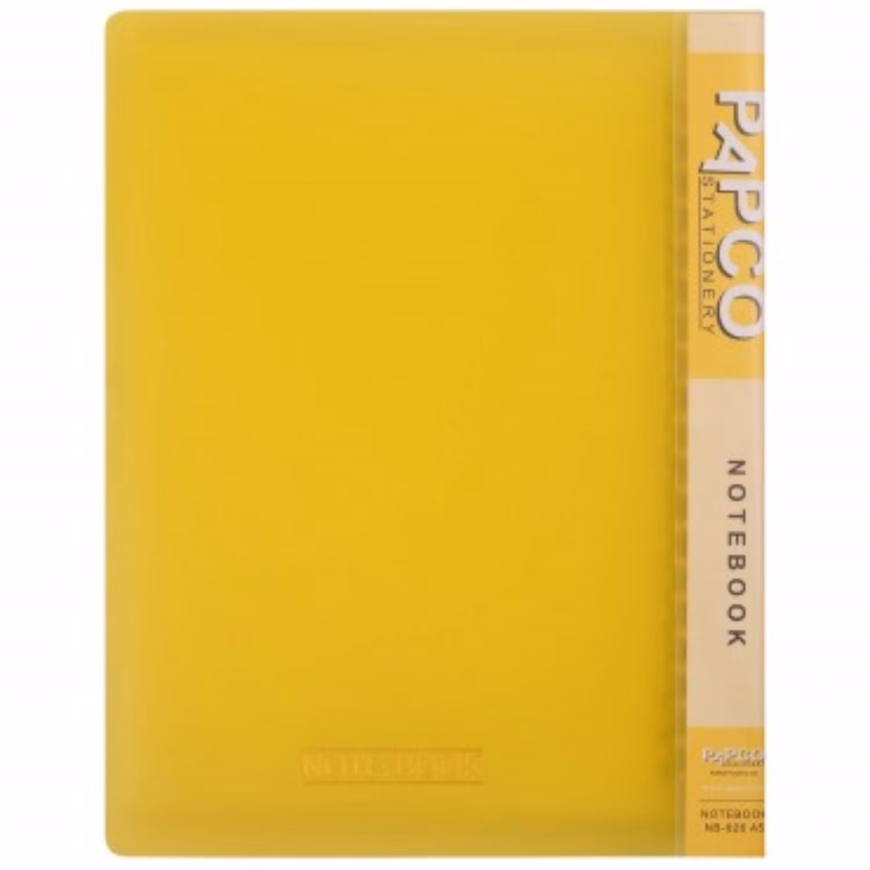 دفتر کلاسوری پاپکو مدل سایز A5 قفل فلزی 100 برگ کد NB-626  رنگ زرد