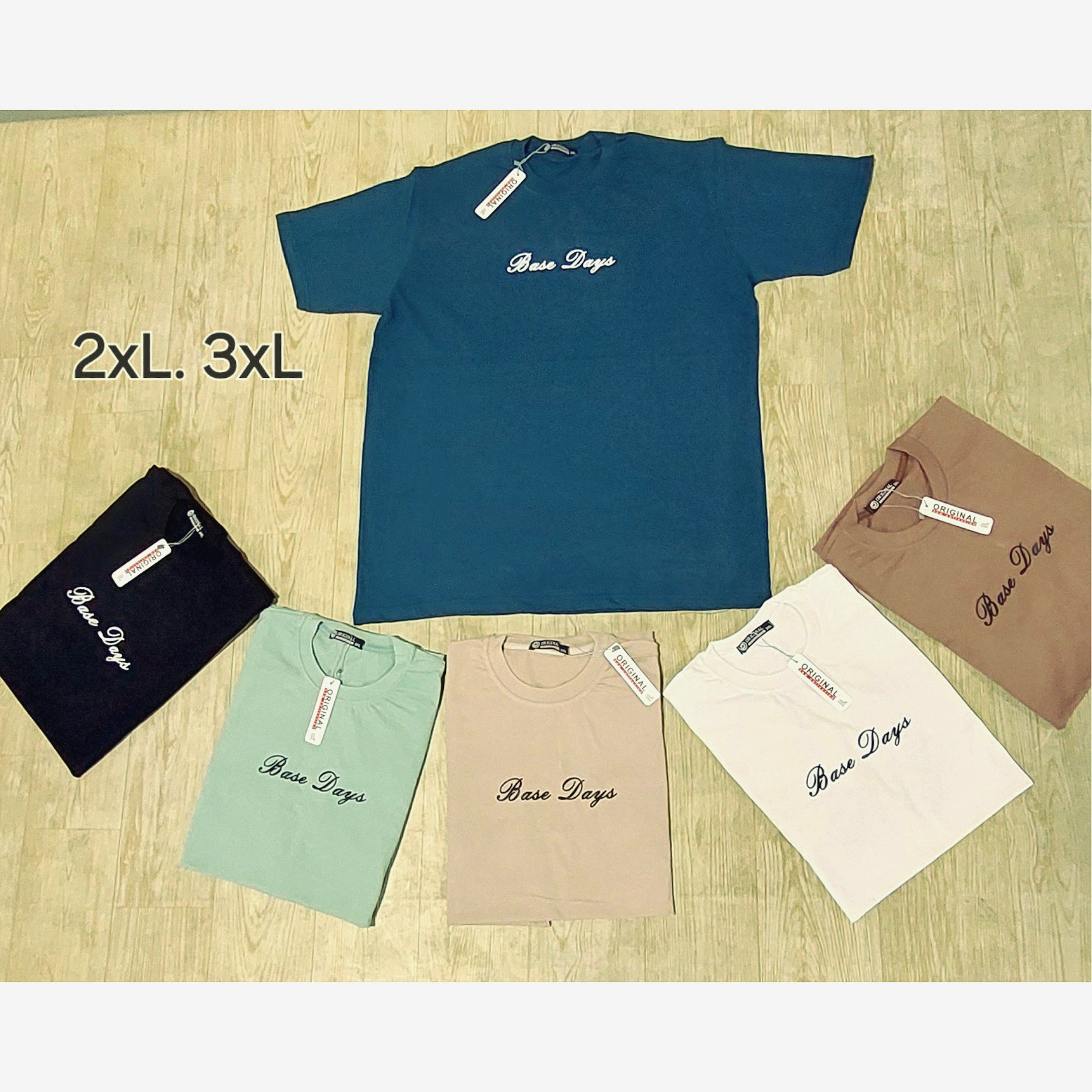 تیشرت مردانه نخی پنبه یقه گرد 2x 3x