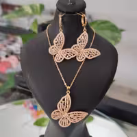 ست گردنبند و گوشواره ژوپینگ پر نگین