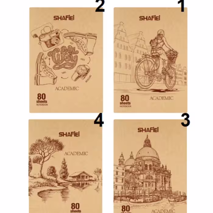 دفتر 80 برگ جلد کرافت کد 151 شفیعی