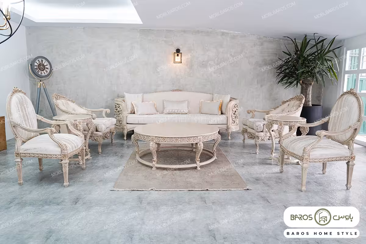 مبل استیل و سلطنتی جدید مدل الینا کد 2