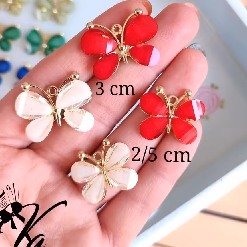 پروانه کریستالی(فقط رنگ های سرخابی،نارنجی،کرم موجود است )