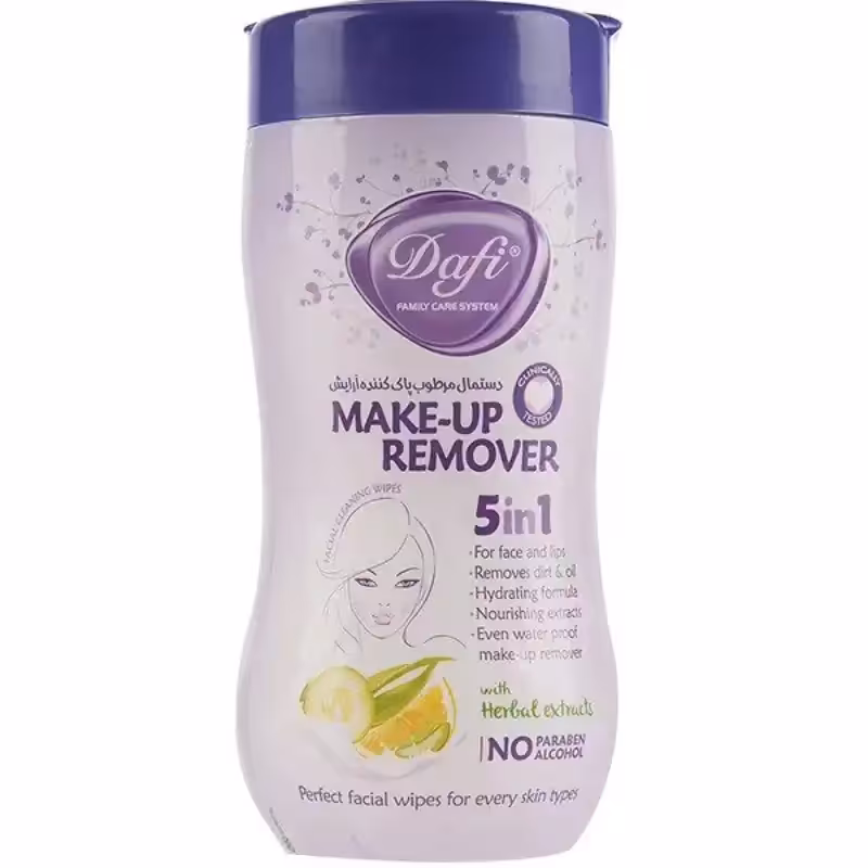 دستمال مرطوب پاک کننده آرایش لیوانی دافی 70عددی