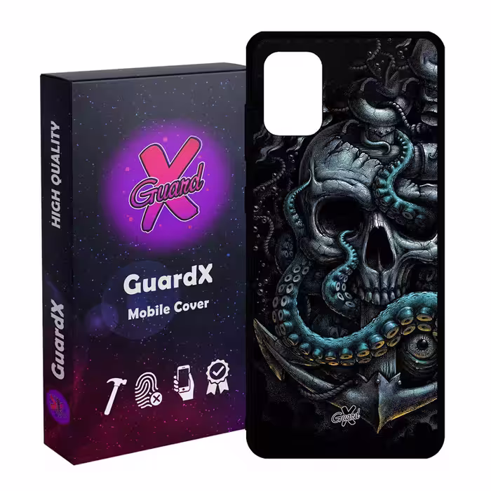 کاور گارد ایکس طرح جمجمه مدل Glass10563 مناسب برای گوشی موبایل سامسونگ Galaxy A31