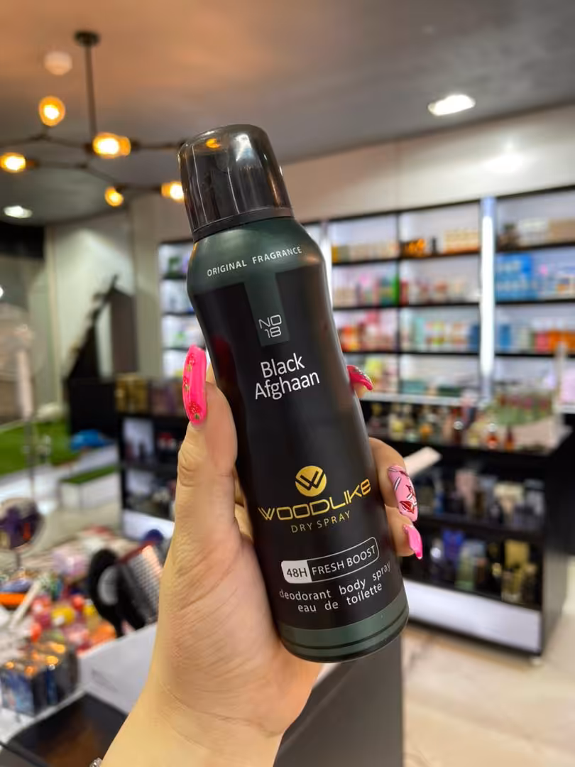 اسپری بدن وود لایک مردانه بلک افغان woodlike