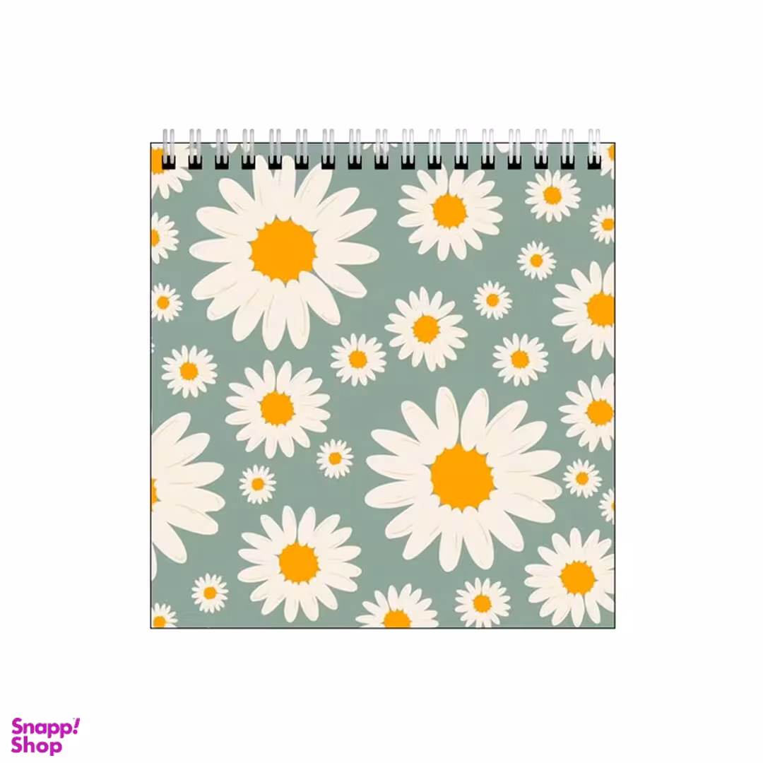 دفتر طراحی 60 برگ طرح گل بابونه کد 4065557