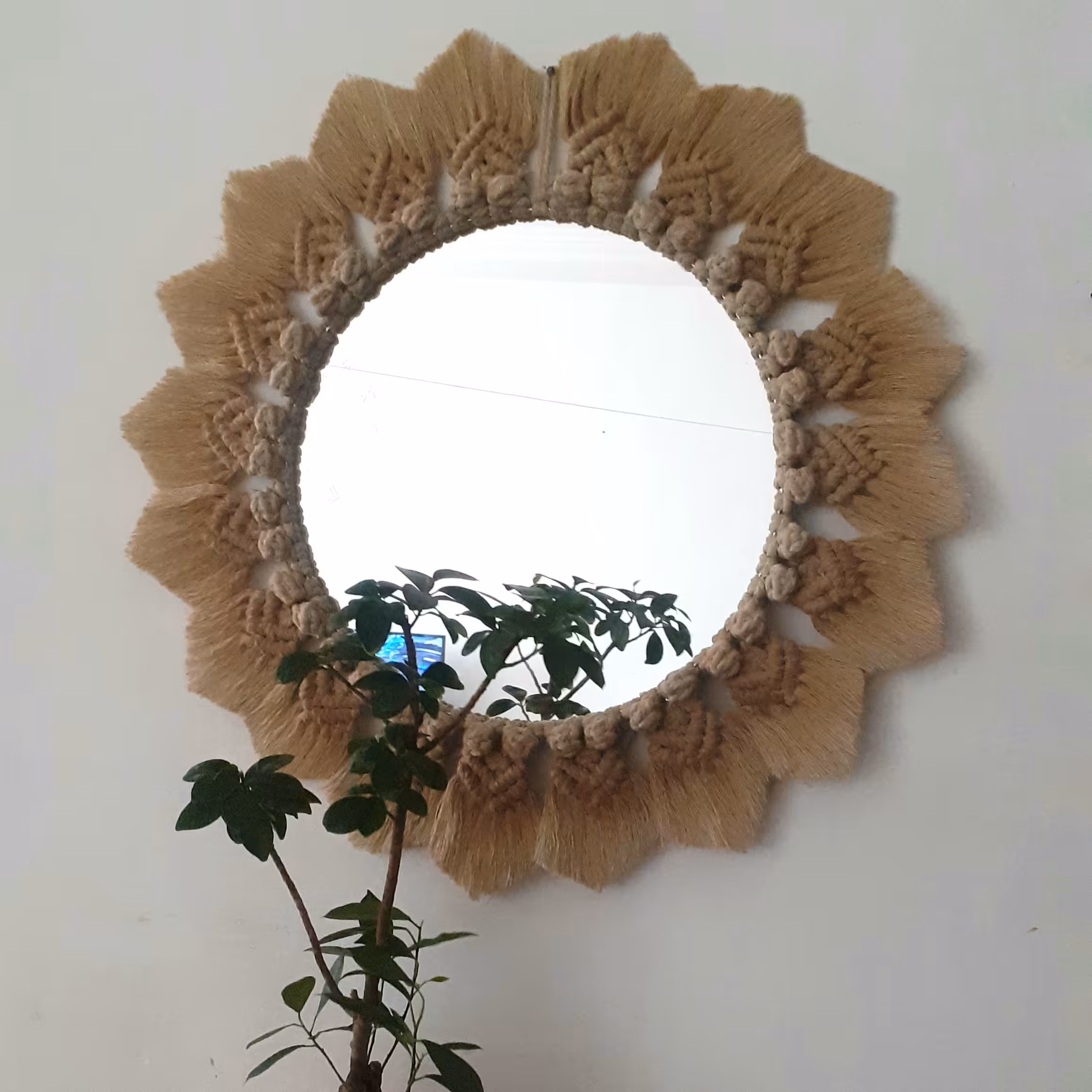 آینه مکرومه بافی