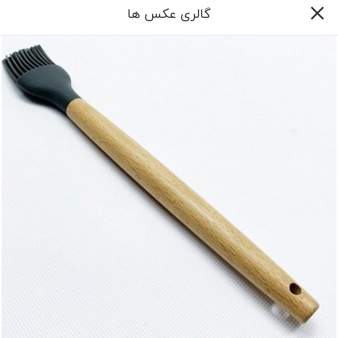 فرچه سیلیکونی دسته چوبی