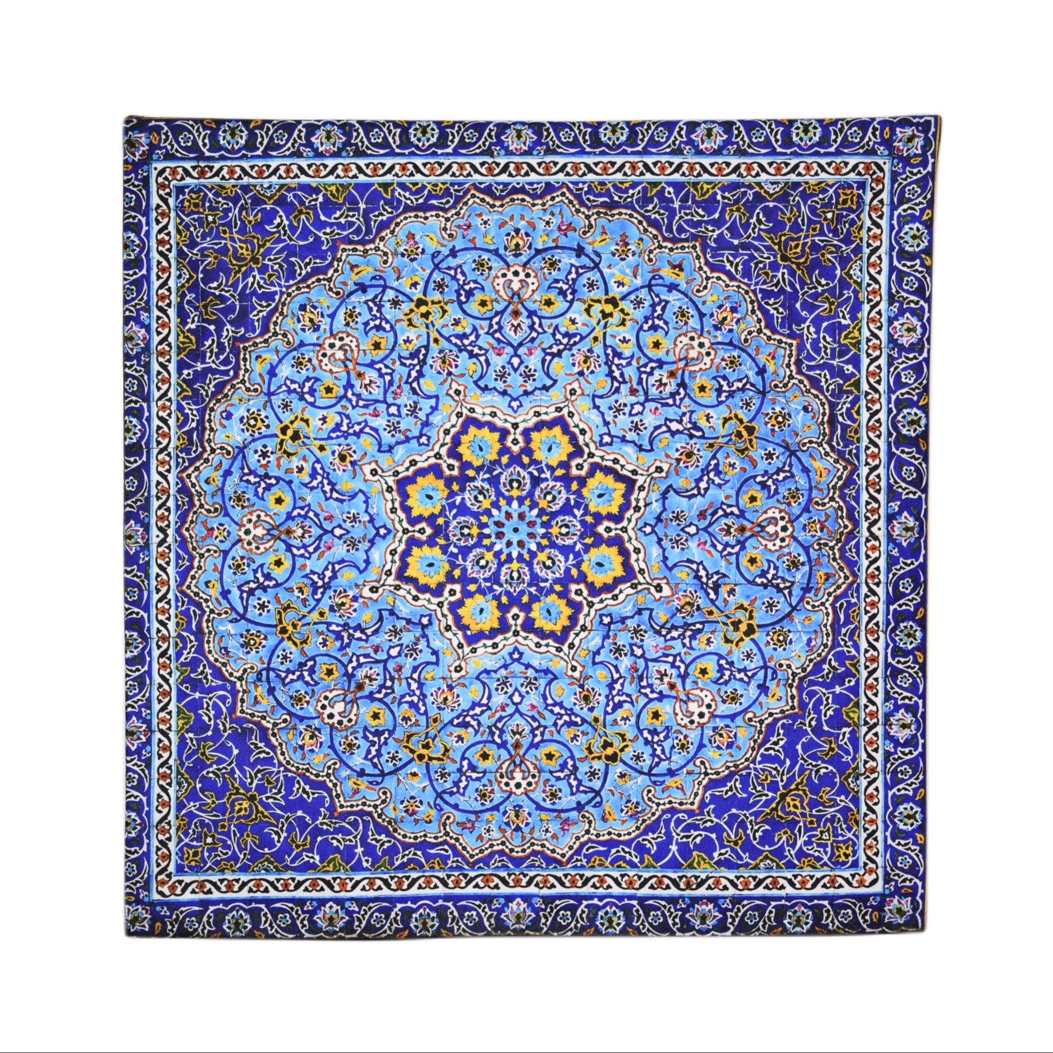رومیزی مدل مخمل طرح کاشی کد 141