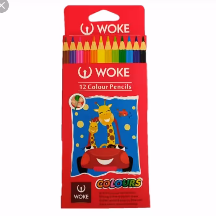 مدادرنگی 12 رنگ وک Woke بسته 12 عددی - یک قراص - مداد رنگی وک - برای خرید عمده، رنگ بنفش را انتخاب نمایید