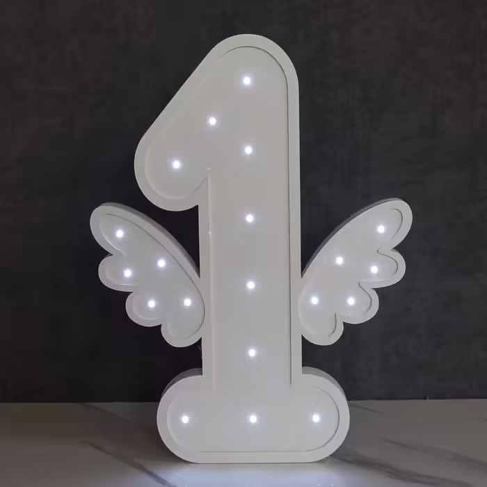 چراغ خواب چوبی طرح عدد یک