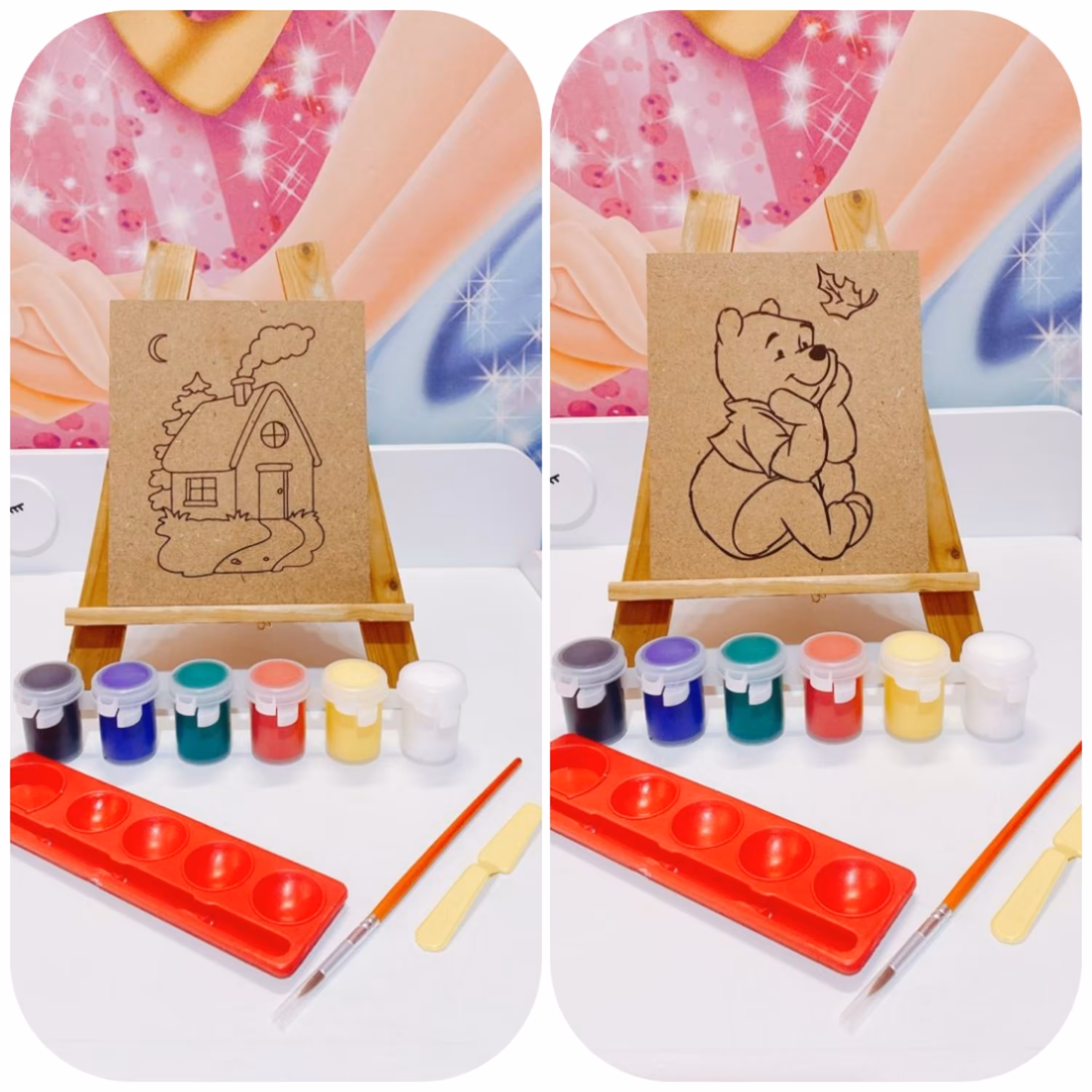 کیت هنری کودکان طرح پو و کلبه