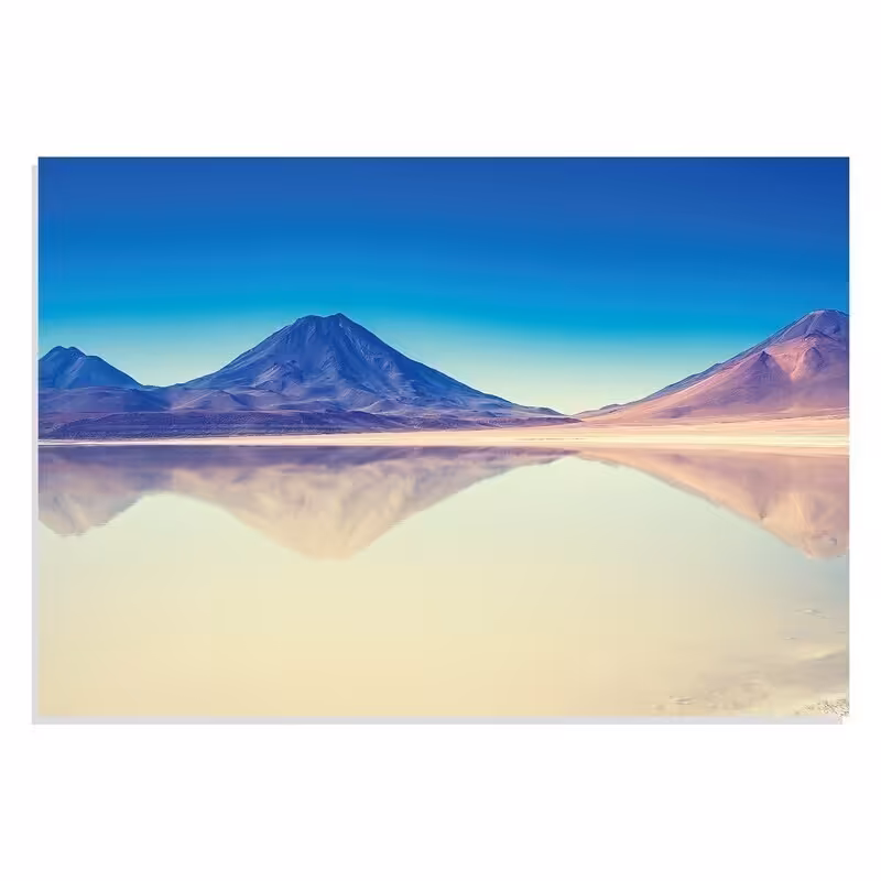 تابلو شاسی طرح چشم انداز زیبای کوهستان و دریاچه مدل NV0775