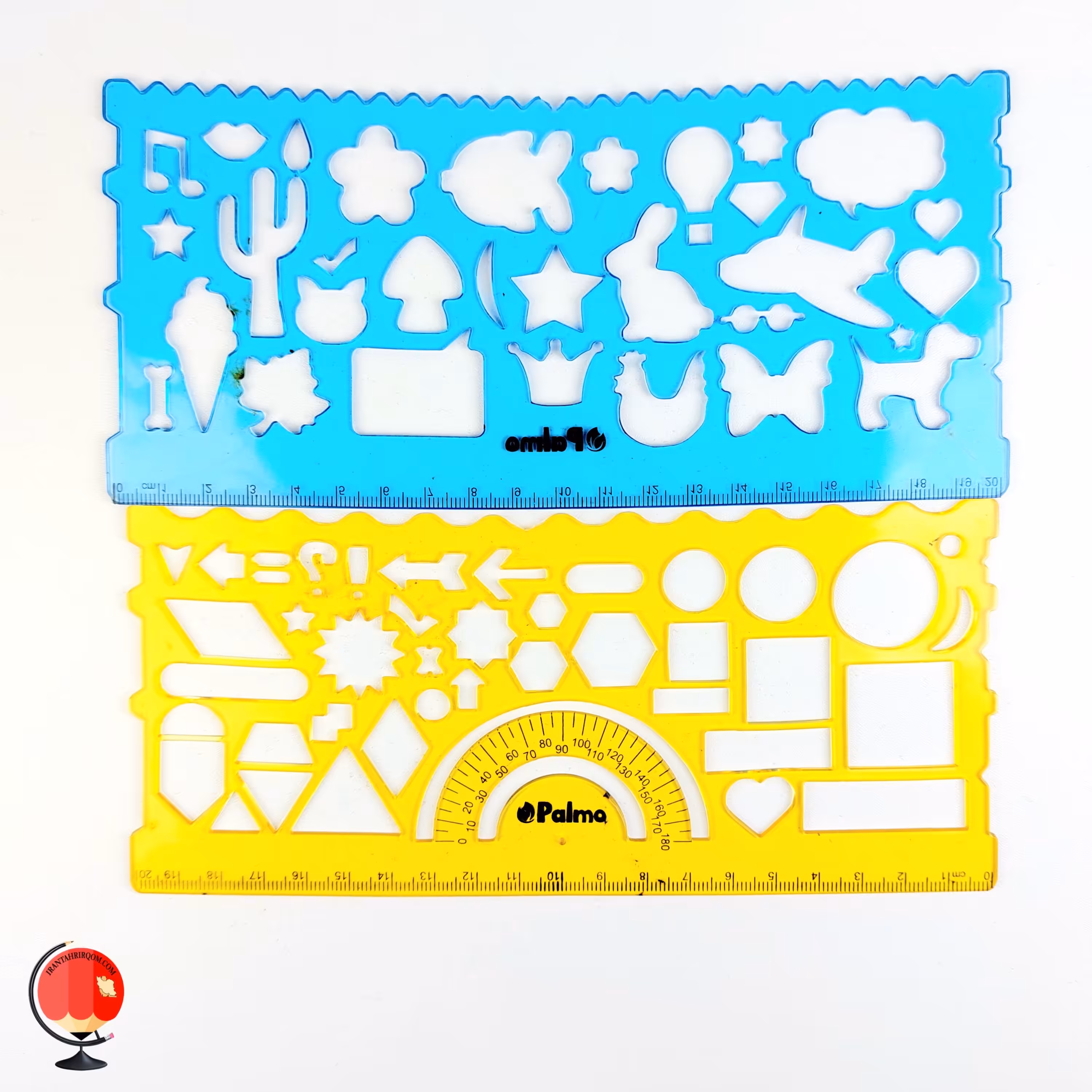 خط کش ژله ای شابلون دار پالمو دوعددی  کد 2641