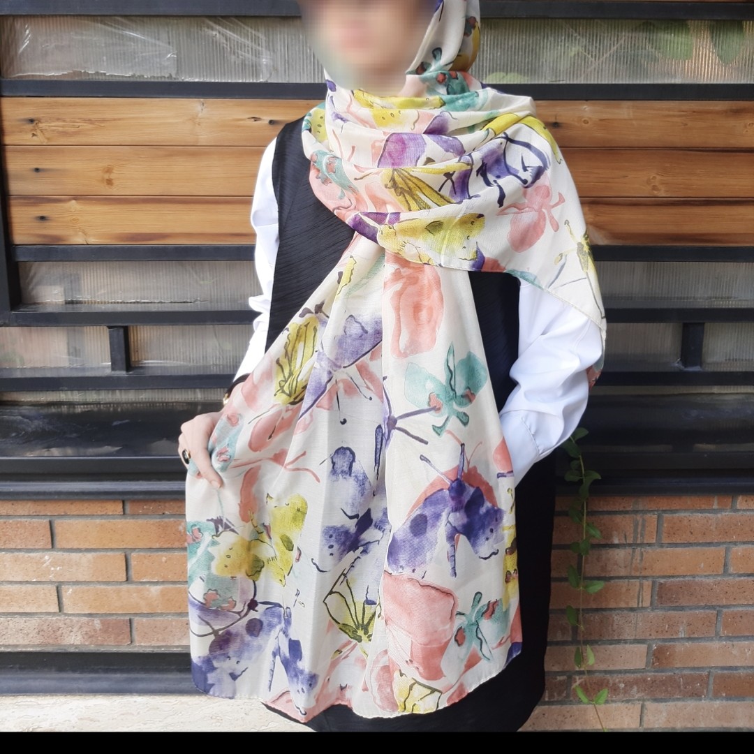 شال حریر نخ مجلسی گلبهی