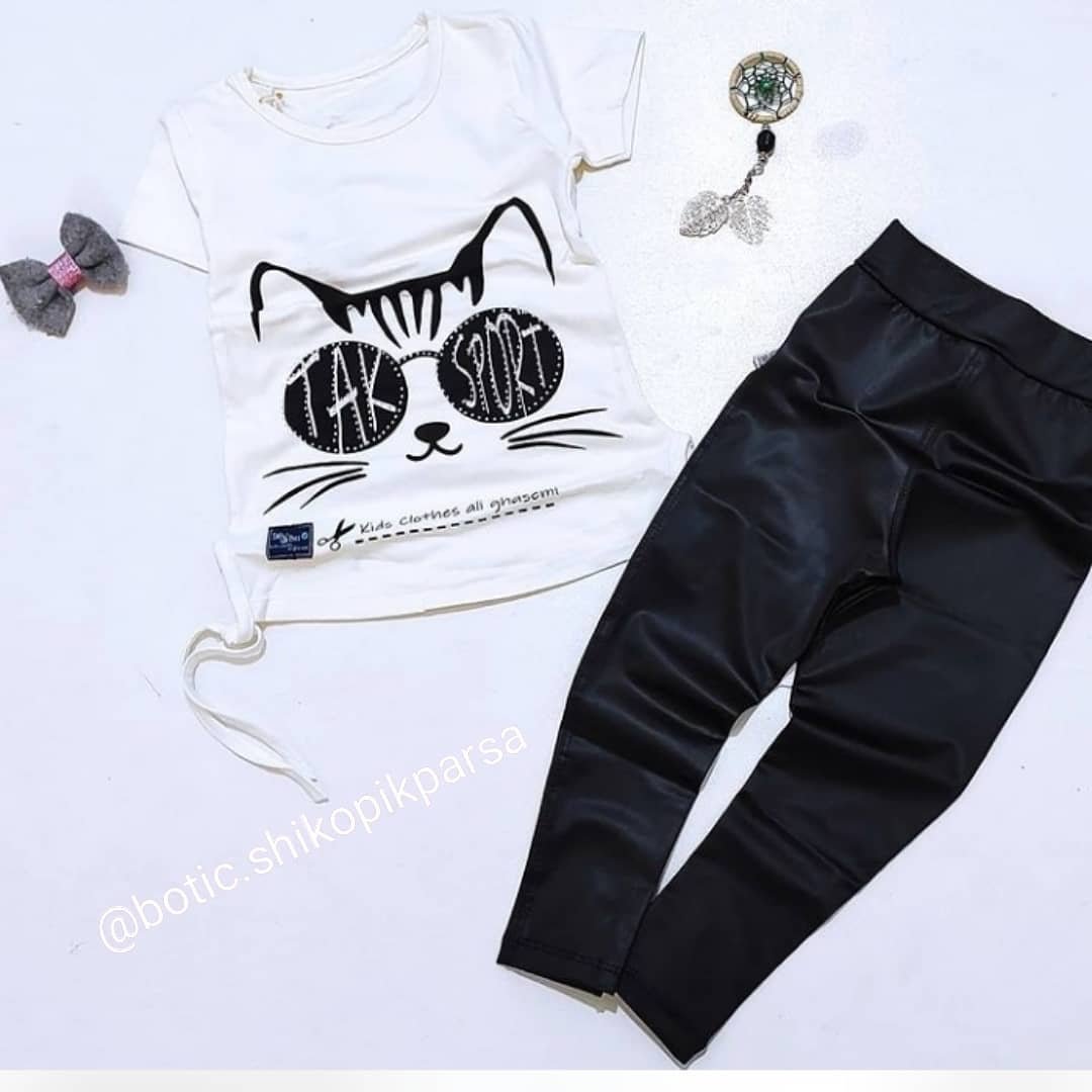 تیشرت شلوار چرم