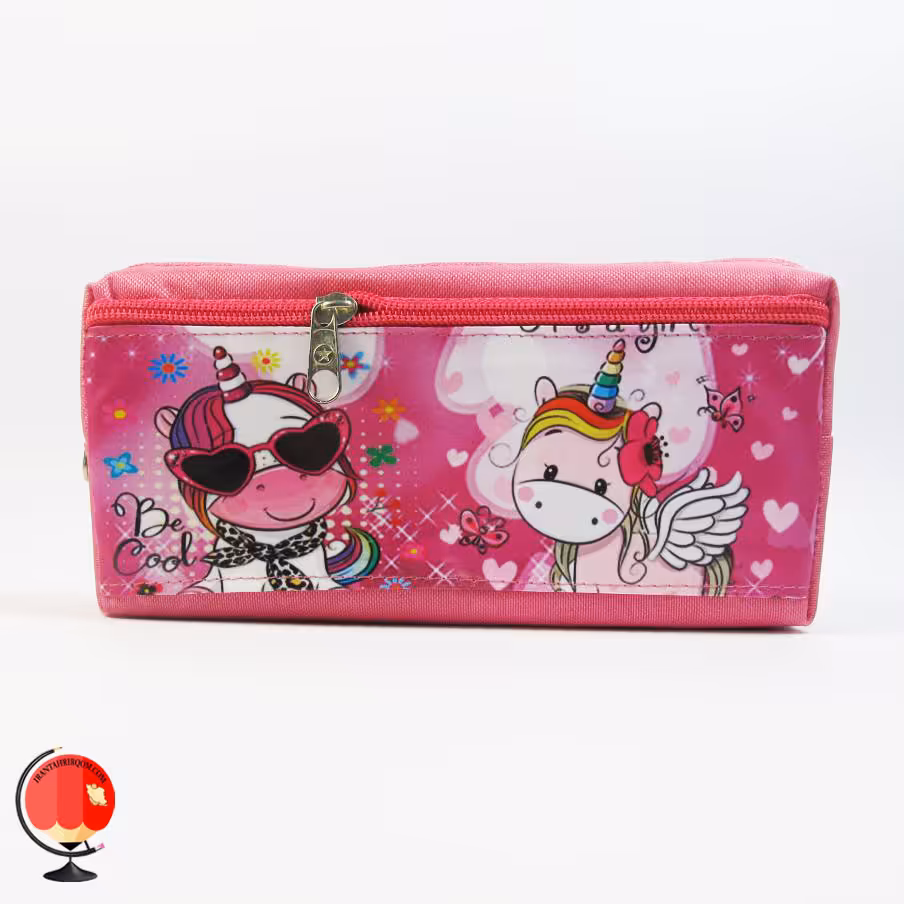 جامدادی دخترانه دوزیپ طرح یونیکورن