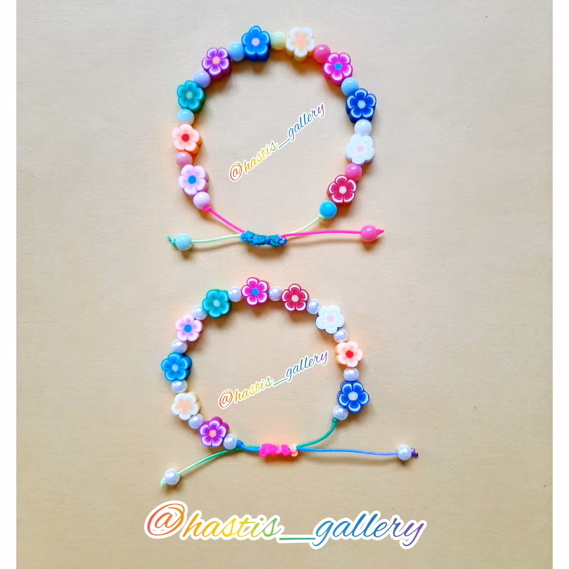 دستبند فیمو طرح گل🌸🌼