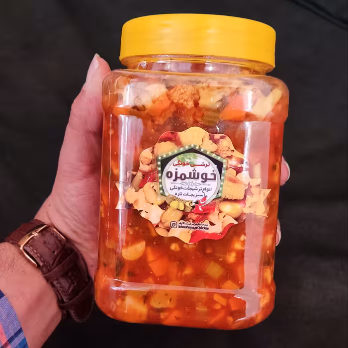 ترشی مشهدی خونگی معطر 700 گرمی خوشمزه