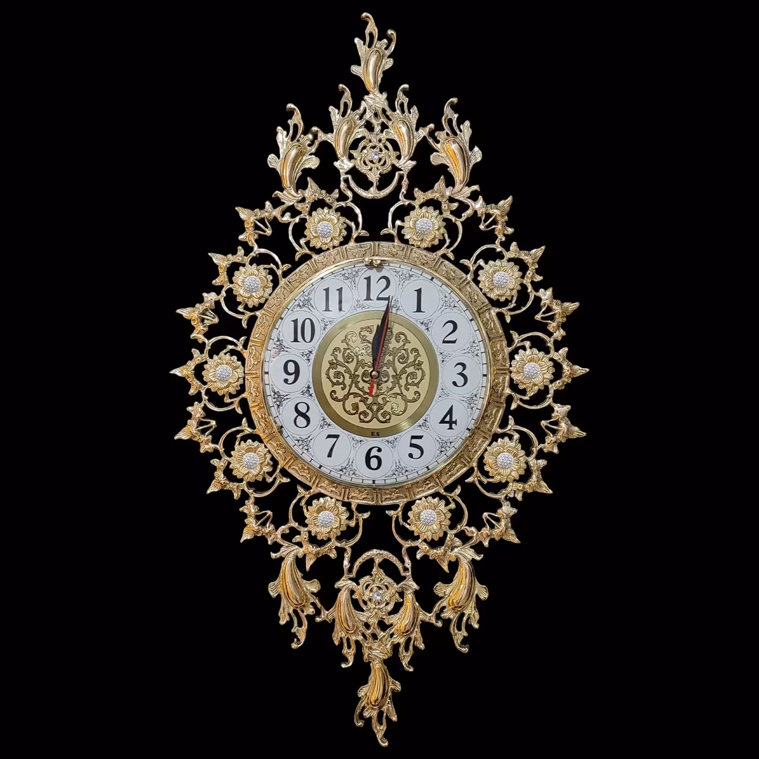 ساعت برنجی مدل گلبرگ