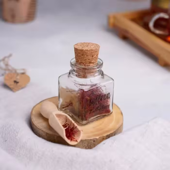 ظرف زعفران شیشه ای 