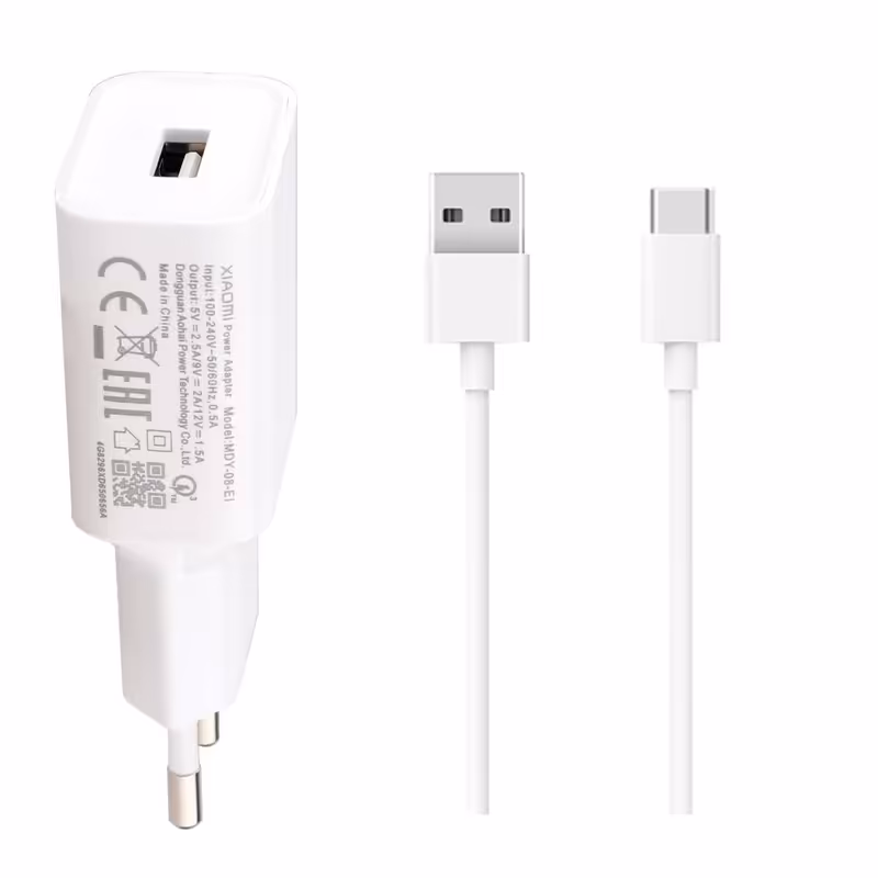 شارژر دیواری مدل MDY-08-EI به همراه کابل تبدیل USB-C