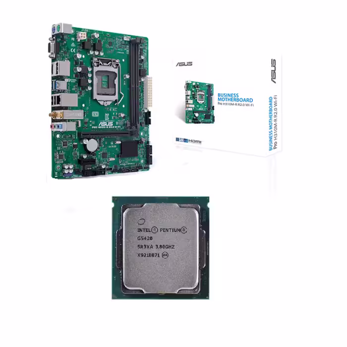 باندل مادربرد ASUS H310M-R Prime R2 و پردازنده INTEL Pentium G5420 Tray
