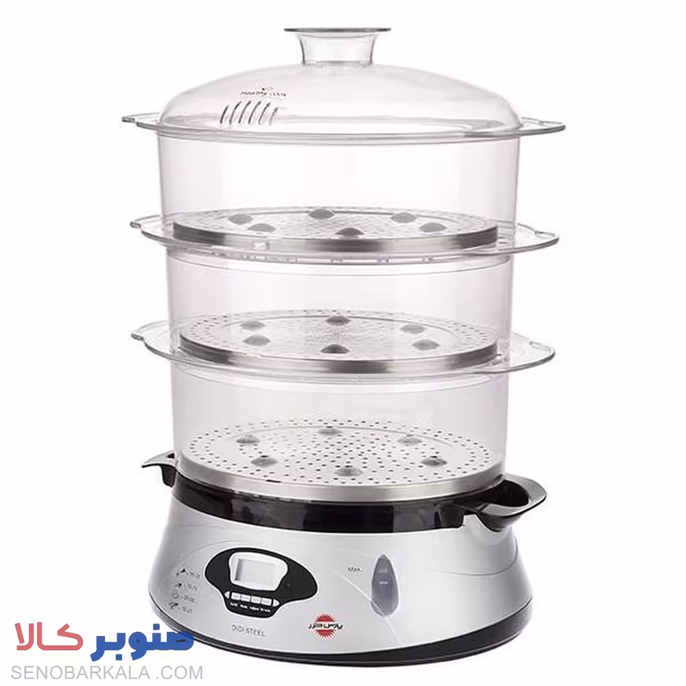 بخارپز پارس خزر مدل Digi Steel - صنوبرکالا