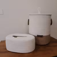 ست سطل و جا دستمال قیطانی پیله