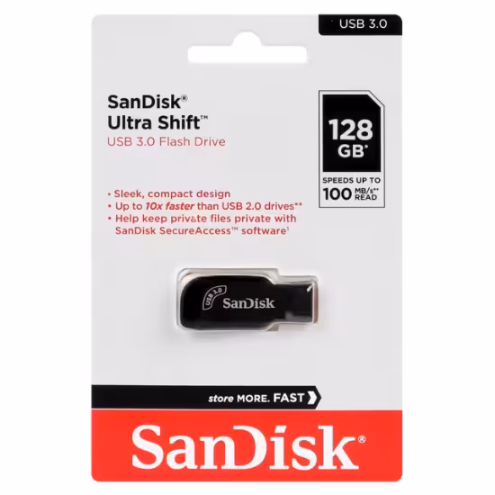 فلش مموری سن دیسک مدل Ultra Shift USB3.0 ظرفیت 128 گیگابایت