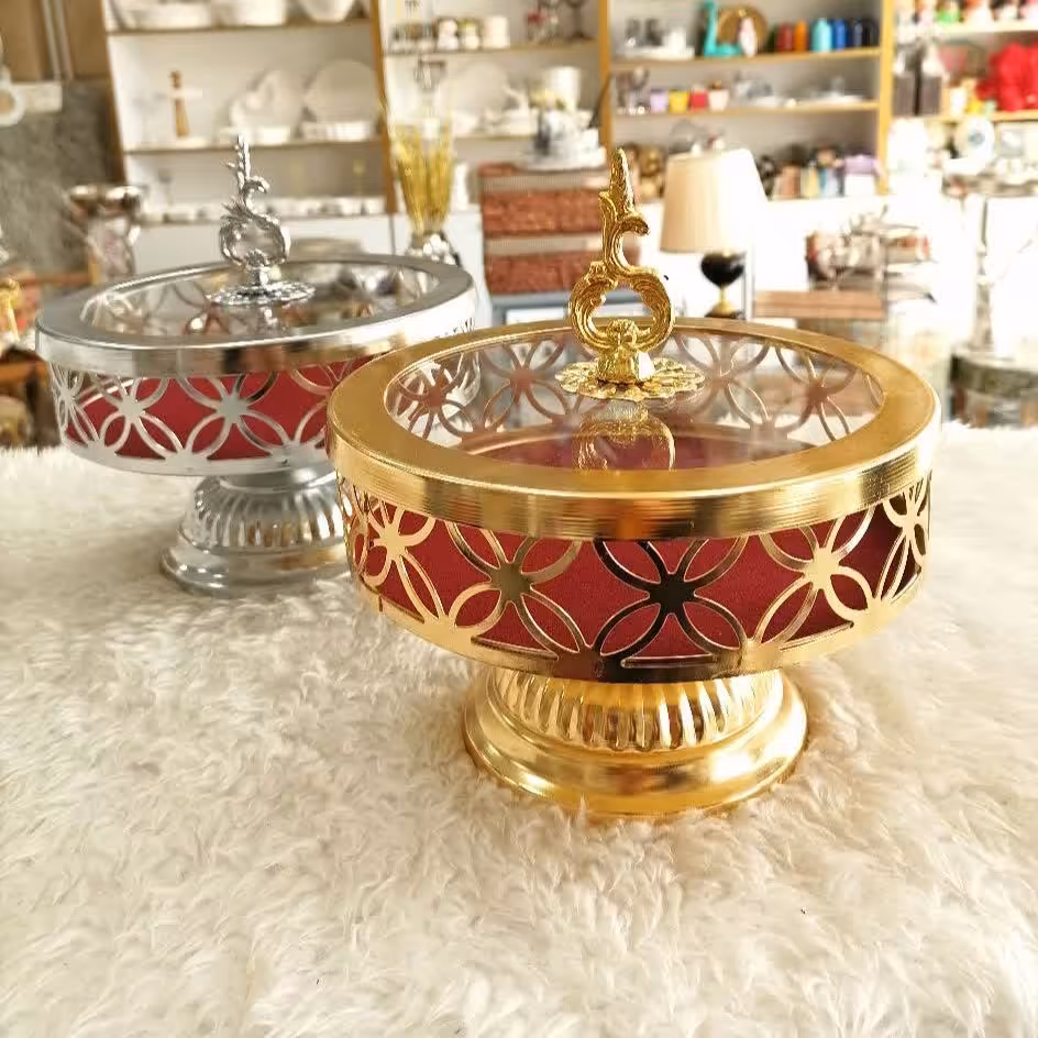 شکلات خوری پیوتر (فلز. آبکاری شده)پایه دار 